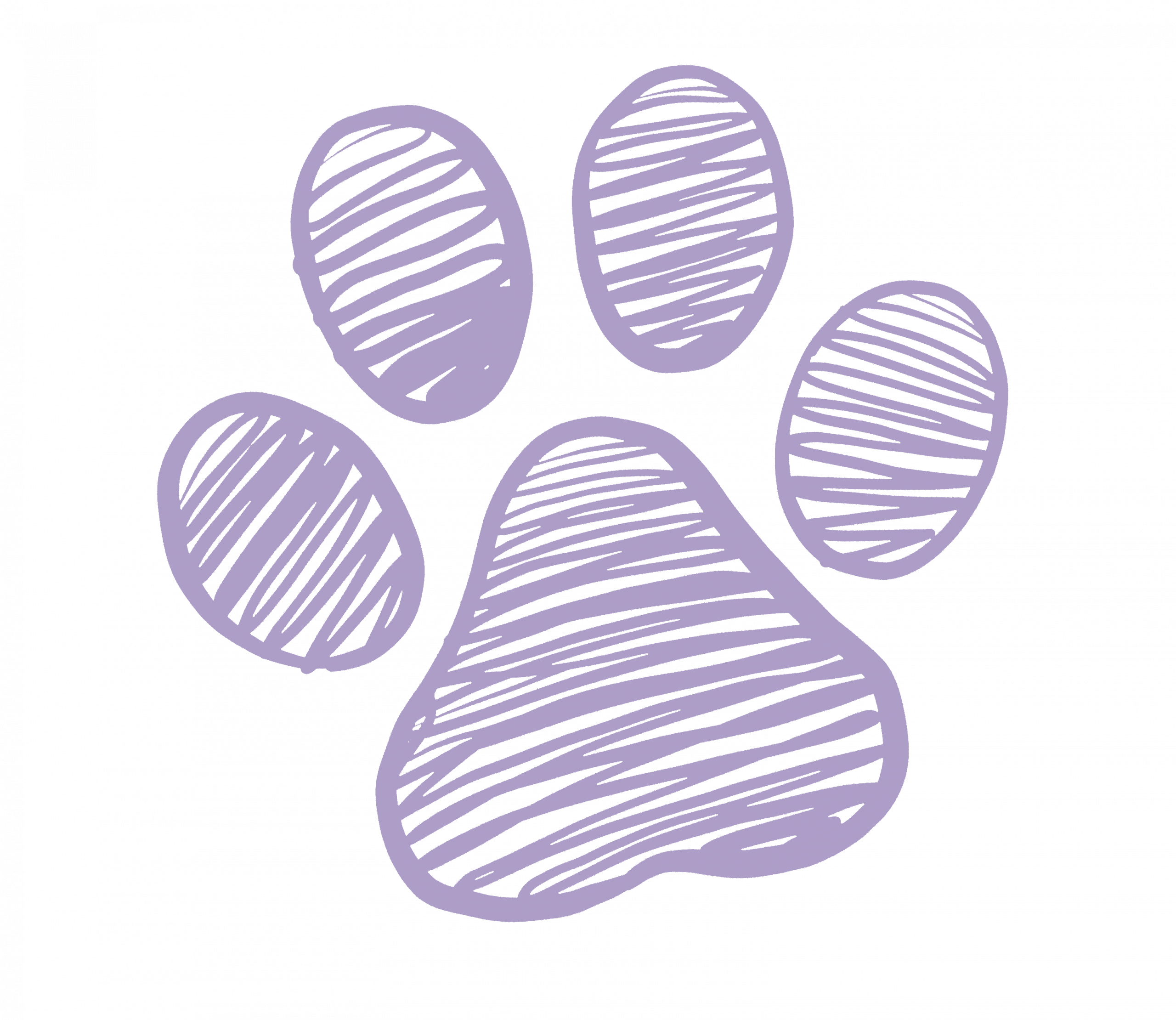 doodle of a paw print